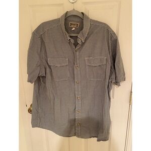 Duluth Trading Co. Relaxed Fit Green Checkered Short Sleeve Shirt Men's XL